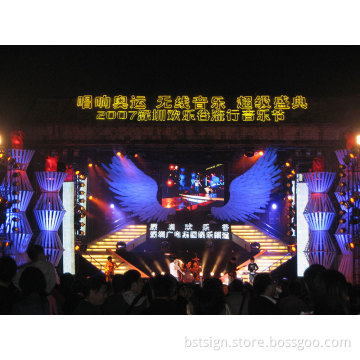 P8mm Waterproof High Brightness Outdoor Rental Full Color LED Sign